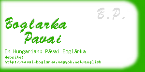 boglarka pavai business card